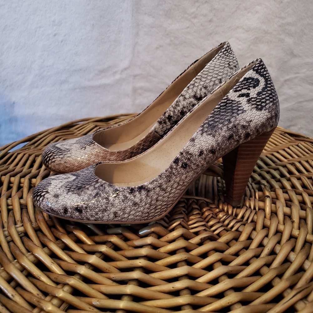 Aldo size 37 snake print heel